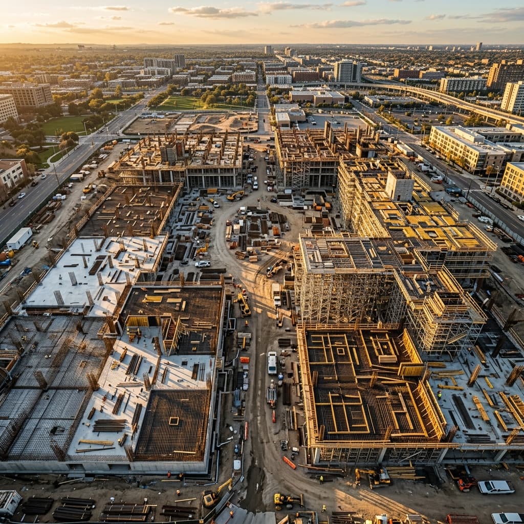 Aerial construction site